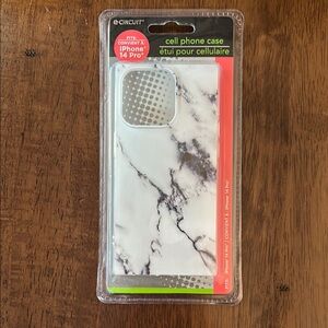 White Marble Phone Case for iPhone 14 Pro
